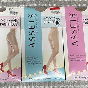 Spanx Brands Hosiery Bundle Tummy Thigh Shaper Pantyhose Nude Size 1 NEW